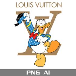 Donald Duck LV Png, Louis Vuitton Logo Png, Donald Duck Png, Disney Fashion Brand Png, Ai Digital File
