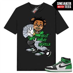 Lucky Green 1s  Sneaker Match Tees Black 'Bout My Skrilla'