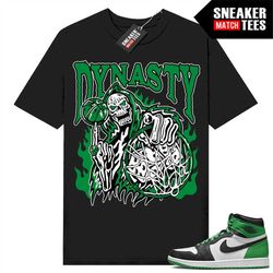 Lucky Green 1s  Sneaker Match Tees Black 'Dynasty'
