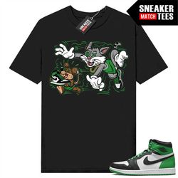 Lucky Green 1s  Sneaker Match Tees Black 'Finessed'