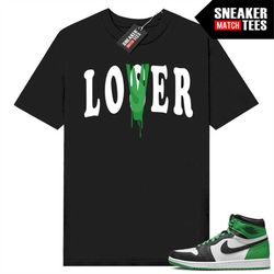 Lucky Green 1s  Sneaker Match Tees Black 'Lover'