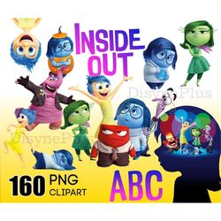 Inside Out Clipart PNG, Inside Out Digital Download, printable transparent background, anger joy sadness disgust fear pn
