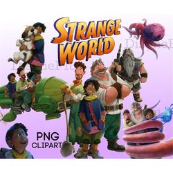 Strange World PNG, Strange World Clipart, Strange World Birthday, Strange World Stickers, Strange World Cake Topper,