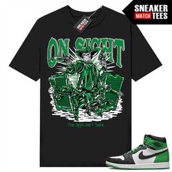 Lucky Green 1s  Sneaker Match Tees Black 'Opps Aint Safe'