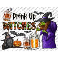 Drink Up Witches Png, Halloween Png, Halloween Drink Png, Tie Dye, Witches Png, Pumpkin Png, Leopard, Digital Download,