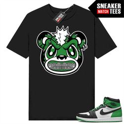 Lucky Green 1s  Sneaker Match Tees Black 'Rebels Bear'