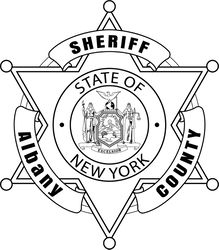 ALBANY SHERIFF BADGE NY VECTOR LINE ART FILE Black white vector outline or line art file