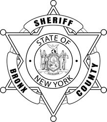 BRONX SHERIFF BADGE NY VECTOR LINE ART FILE Black white vector outline or line art file