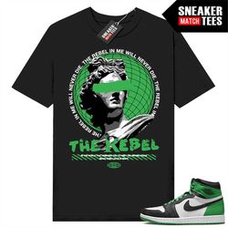 Lucky Green 1s  Sneaker Match Tees Black 'Rebel In Me'