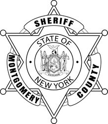 MONTGOMERY SHERIFF BADGE NY VECTOR LINE ART FILE Black white vector outline or line art file