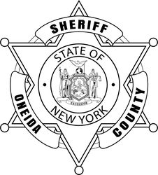 ONEIDA SHERIFF BADGE NY VECTOR LINE ART FILE Black white vector outline or line art file