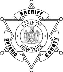 ONTARIO SHERIFF BADGE NY VECTOR LINE ART FILE Black white vector outline or line art file