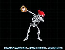 Dabbing Skeleton Baseball Halloween Player Catcher Pitcher png, sublimation copy