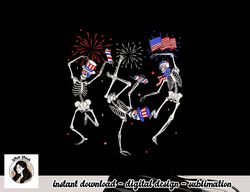 Dancing Skeleton Shirts 4th of July American Flag Halloween png, sublimation copy