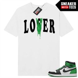 Lucky Green 1s  Sneaker Match Tees White 'Lover'