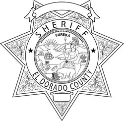 El Dorado County Sheriff, CALIFORNIA Sheriff Star Badge vector outline svg file, cnc laser engraving, Cricut, Cnc Router