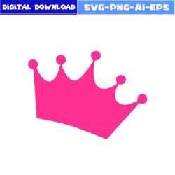 Pink Crown King Svg, Barbie Girl Svg, Barbie Svg, Girl Svg, Barbie Princess Svg, Princess Svg, Cartoon Svg, Png Eps File