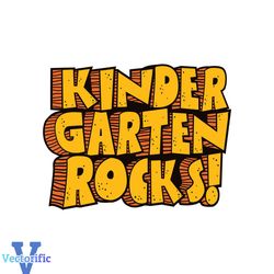 Kindergarten Rocks Back To School SVG Graphic Design File