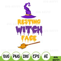 Resting Witch Face Svg