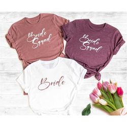 bride squad shirts, bachelorette party shirts, bridesmaid shirts, bridesmaid proposal gift, bachelorette shirts, squad s