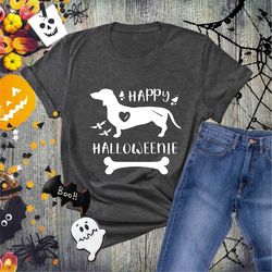 Halloween Shirt Happy Halloweenie Unisex, Halloween T Shirt, Fall Shirt Women's, Fall T Shirt, Dachshund Shirt, Fall Tsh
