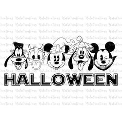 Mouse And Friends Halloween Svg, Halloween Face Masquerade, Trick Or Treat Svg, Spooky Vibes Svg, Checkered Pattern Svg