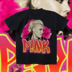 Pink Vintage Style Bootleg Graphic Tee, P!NK Vintage Rap Tee 90s Inspired Unisex Heavy Cotton