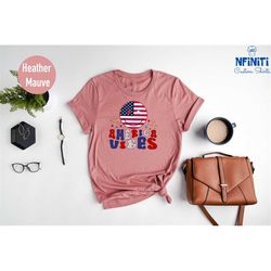 4th of July Shirt, 4th of July, America Vibes Shirt, American Smiley Face Shirt, 4th of July T-Shirt, Independence Day S