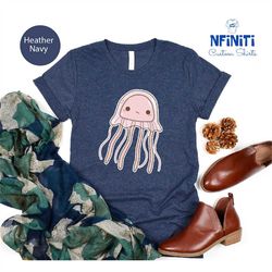 Jellyfish Shirt, Ocean Lover Tee, Cute Jellyfish Tee, Marine Biologist, Ocean Shirt,Ocean animals Tee,Funny Animal Gift,