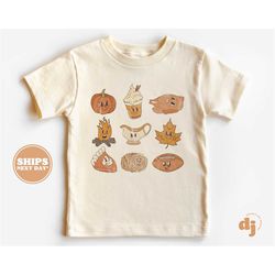 Toddler Thanksgiving Shirt - Fall Objects Thanksgiving Shirt - Fall Natural Infant, Toddler & Youth Tee 5450