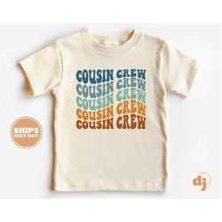 Cousin Crew Toddler Shirt - Boho Retro Kids Shirt - Cute Cousin Crew Natural Infant, Toddler & Youth Tee 5372