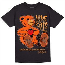 Brilliant Orange 12s DopeSkill Unisex Shirt Love Kills Graphic