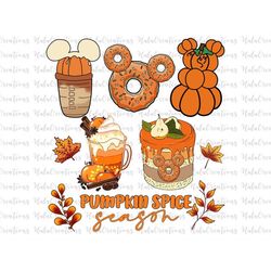 Pumpkin Spice Season Png, Fall Vibes, Autumn Leaves Pumpkin Png, Fall Png, Happy Fall Png, Autumn Leaf, Png Files For Su