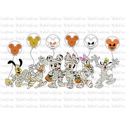 Halloween Mummy Mouse And Friends, Halloween Masquerade, Trick Or Treat Svg, Spooky Vibes, Boo Svg, Svg, Png Files For C