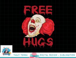 Free Hugs Halloween Evil Killer Scary Clown Horror Gift png, sublimation copy