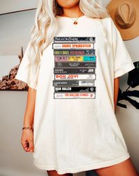 Vintage Rock Cassettes Shirt -graphic tees,vintage t shirt,retro shirt,cassette tape,vintage t shirt,vintage sweatshirt,