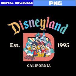 Disneyland Est 1995 California Png, Magic Kingdom Png, Mickey And Friends Png, Disney Png, Disney Png Digital File