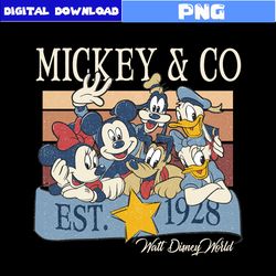 Mickey & Co Est 1928 Png, Walt Disney World Png, Mickey And Friends Png, Disney Png, Disney Png Digital File