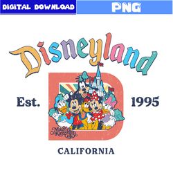 Disneyland Est 1995 California Png, Disneyland Est 1995 Png, Disney Magic Kingdom Png, Disney Png Digital File