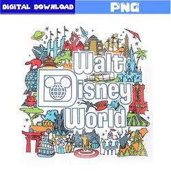 Walt Disney World Png, Disney World Png, Magic Kingdoms Png, Disneyland Png, Disney Png Digital File