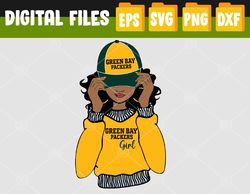 Green bay packers Girl svg, png, eps, dxf