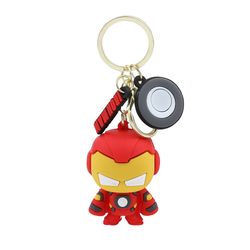 Cartoon the Avengers Keychain Cute Doll Pendant Key Holder Superhero Spiderman Hulk Silica Gel Keyrings