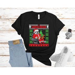 Santalorian Christmas Shirt, Dadalorian Christmas Shirt, Christmas Father Gift Tee, Xmas Star Wars Shirt, Star Wars Chri