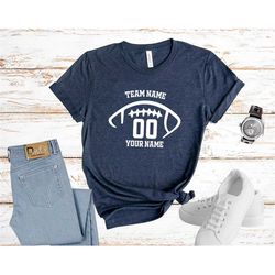 custom football shirt, personalized football shirt, football mom shirt, football team shirt, game day shirt, football la