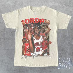 Vintage 90s Basketball Bootleg Style T-Shirt , Michael Jordan Graphic Tee , Retro Basketball Shirt , Unisex Oversized Wa