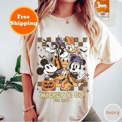 Halloween Mickey & Co Comfort Color Shirt, Halloween Disney Shirt, Halloween Mickey And Friends Shirt, Halloween Matchin