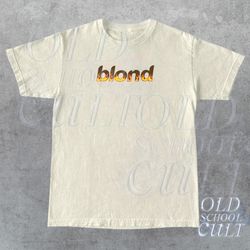 Frank Ocean Blond T-Shirt, Vintage Graphic Cotton Tee, Blond Flame Retro Oversized Shirt, Brown Vintage 90s Style Tee, B