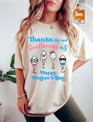 Thanks For Not Swallowing Us Png, Sarcastic Mothers Day Png, Rude Mother's Day Png, Funny Mother's Day Png, Mothers Day