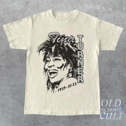 Tina Turner Rock Legend Vintage 90s T-Shirt, RIP Tina Turner Retro Shirt, Simply The Best Music Band Shirt, Queen Of Roc