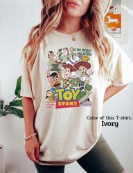 Vintage Toy Story All Characters Comfort Colors Shirt, Woody, Buzz Lightyear, Jessie Shirt, Disneyland Vacation shirt, D